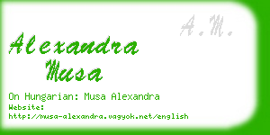 alexandra musa business card